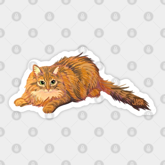 Calico Puff Sticker by jastinamor